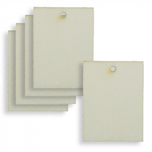 Dreptunghi placaj natur cu gaura 3x4cm 5/set