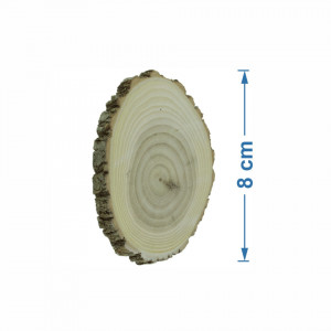 Felie lemn salcam rotund/oval 1cm