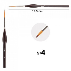 Pensula sintetica varf liner coada scurta maner ergonomic Artix PP256