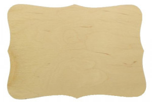 Placheta placaj stratificat dreptunghiular margine ondulata 10x14,5x0,4cm P400