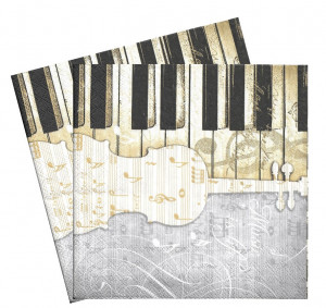 Servetel Music is Life 33x33cm 2/set 13311315