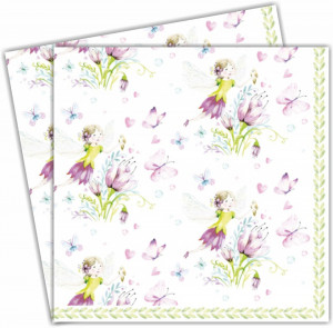 Servetel Zane si fluturi 33x33cm 2/set 371506
