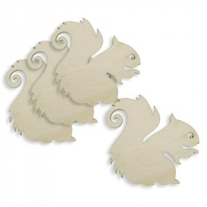 Veverita placaj 4,8x4,2cm 4/set