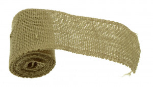 Banda iuta galben mustar 6cm x 2m
