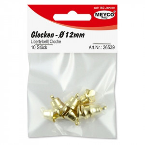 Clopotel auriu 1,2cm 10/set Meyco 26539