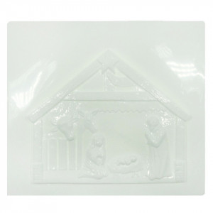 Matrita plastic Craciun scena Nasterii 20x16cm 287