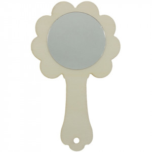 Oglinda placaj rotunda cu maner floare 14cm