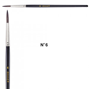 Pensula sintetica varf rotund pentru acuarele Nova Brons BR/230-237