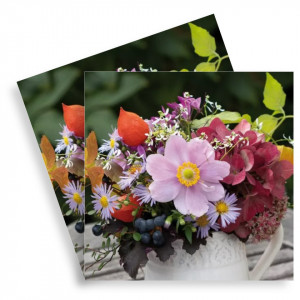 Servetel Buchet de toamna 33x33cm 2/set 342114