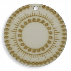 Mandala placaj natur gravat M5 8cm
