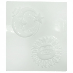 Matrita plastic soare si luna cu stea 058