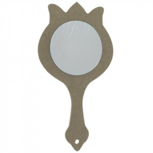 Oglinda mdf rotunda cu maner lalea 16,5cm