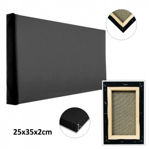 Panza pictura neagra bumbac <50cm 280g pe sasiu de 2cm Rafaelo