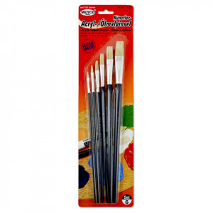 Pensula par porc varf drept maner lemn 6/set Meyco 0-4-8-10-16-20 14233