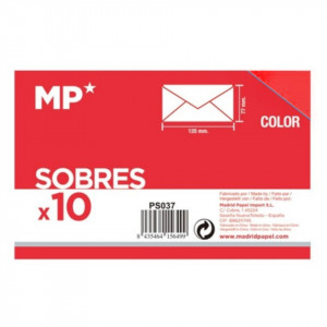 Plic rosu cu lipici 12x7,7cm 80g 10/set MP PS037