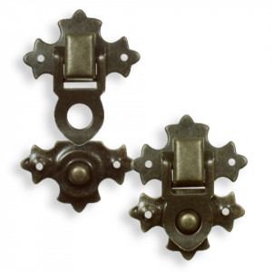 Inchizatoare bronz pentru cutie 2,9x3,7cm X32 2/set