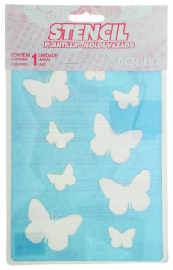 Sablon plastic fluturi 15x21cm Acrilex 30002