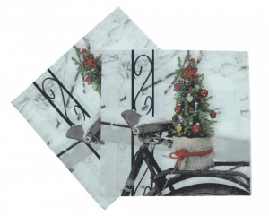 Servetel Bicicleta cu bradut 33x33cm 2/set 3331464