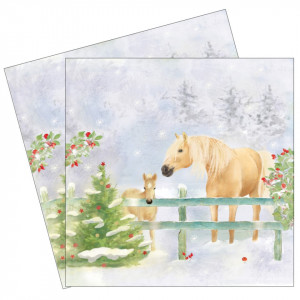 Servetel Cai de Craciun 33x33cm 2/set 333-4175