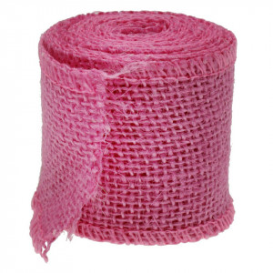 Banda iuta roz cyclam 6cm x 2m