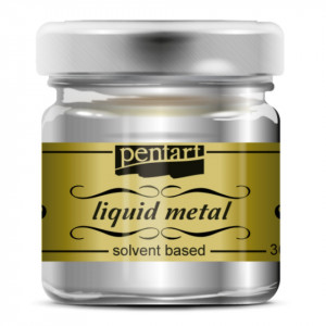Foita metalica lichida argintie 30ml Pentart 21080