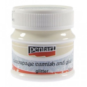 Lac adeziv decupaj cu sclipici 50ml Pentart 2469