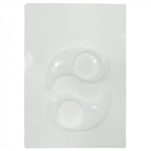 Matrita plastic suport lumanare yin-yang 2 buc 10x5,5cm 275
