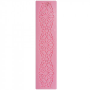 Matrita silicon model 1 dantela bleu/roz 21x5cm M90001