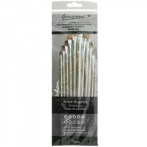Pensula sintetica varf drept 10/set Giorgione G100-F