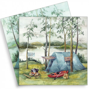Servetel Cu cortul in natura 33x33cm 2/set L-961000