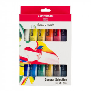 Acrilic 12 culori x 20ml/set Amsterdam 17820412