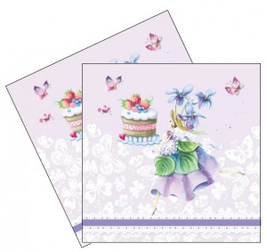 Servetel Visuri violete 33x33cm 2/set NV-75139
