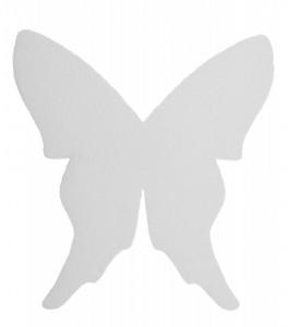 Fluture polistiren dens aripi ascutite 18x17x2cm