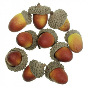 Ghinda ruginiu cu galbui 3cm 10/set