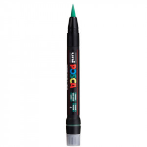 Marker pensula verde Uni Posca brush pcf-350 m428