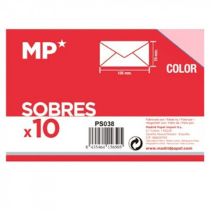 Plic roz pastel cu lipici 10,5x7cm 80g 10/set MP PS038