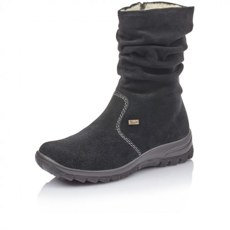 Cizme Rieker, model Z7171, impermeabile, blana naturala, culoare neagra