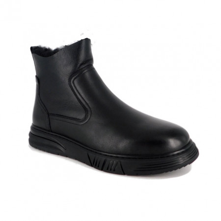 Ghete Caribu, model 30004, imblanite, culoare neagra