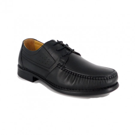 Pantofi Goretti, model 162, culoare neagra, brant cu gel