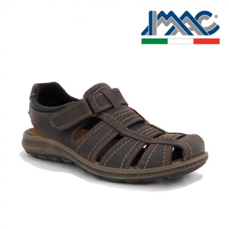 Sandale IMAC, model 1, talpa cu sistem anti-soc, culoare maro inchis