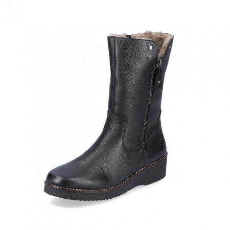 Cizme Rieker, model Y4653, blana naturala, culoare neagra