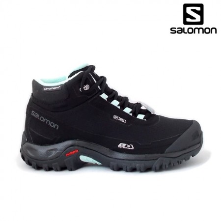 Ghete Salomon Shelter, pentru iarna, impermeabile, comfort termic pana la -7 grade,culoare negru cu albastru