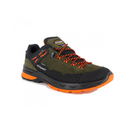 Pantofi Grisport, model 14901, impermeabili, talpa Vibram, culoare oliv cu portocaliu