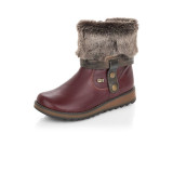 Ghete Remonte, model 8874, impermeabile, blana naturala, culoare bordo