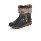 Ghete Remonte, model 8874, impermeabile, blana naturala, culoare neagra