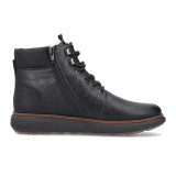Ghete Rieker B3342, impermeabile, blana naturala, culoare neagra