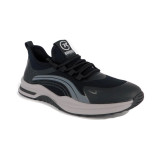 Pantofi Franco Gerardo, model 939, talpa flexibila, culoare neagra cu gri