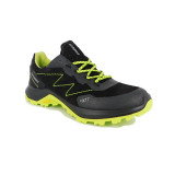 Pantofi Grisport, model 14701, impermeabili, talpa Vibram, culoare negru cu verde