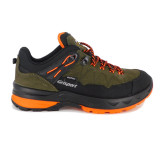 Pantofi Grisport, model 14901, impermeabili, talpa Vibram, culoare oliv cu portocaliu