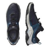 Pantofi Salomon X-Raise Junior, impermeabili, Gore-tex, culoare albastra